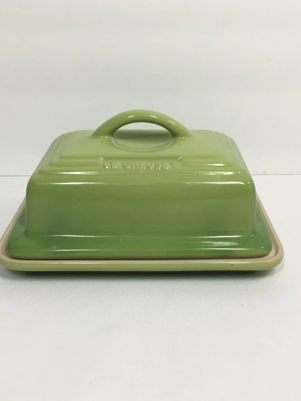 Le Creuset Butter Dish Heritage Green Stoneware